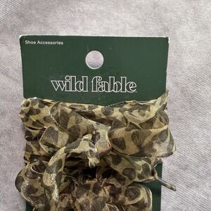 Wild Fable Sneaker Accessory Set Leopard Laces Butterfly Charms‎ Gold Chain NWT